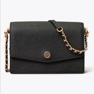 Tory Burch Robinson Convertible Mini Shoulder Bag in Black